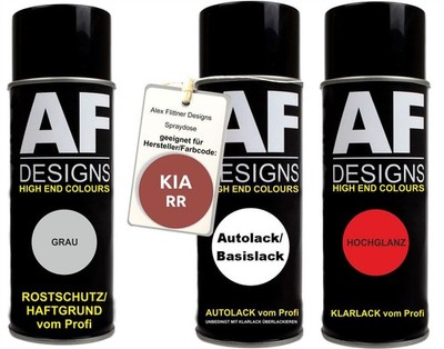 Spraydose Set für KIA RR Riviera Rose Metallic Autolack Klarlack Grundierung Spr