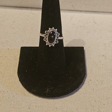 Natural Garnet Gemstone .925 Ring Size 7.5