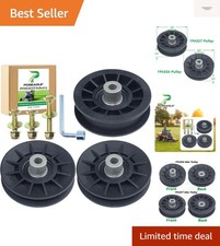 2 Pack 532194326 V Groove Idler Pulley with 532194327 Flat Idler Pulley with ...