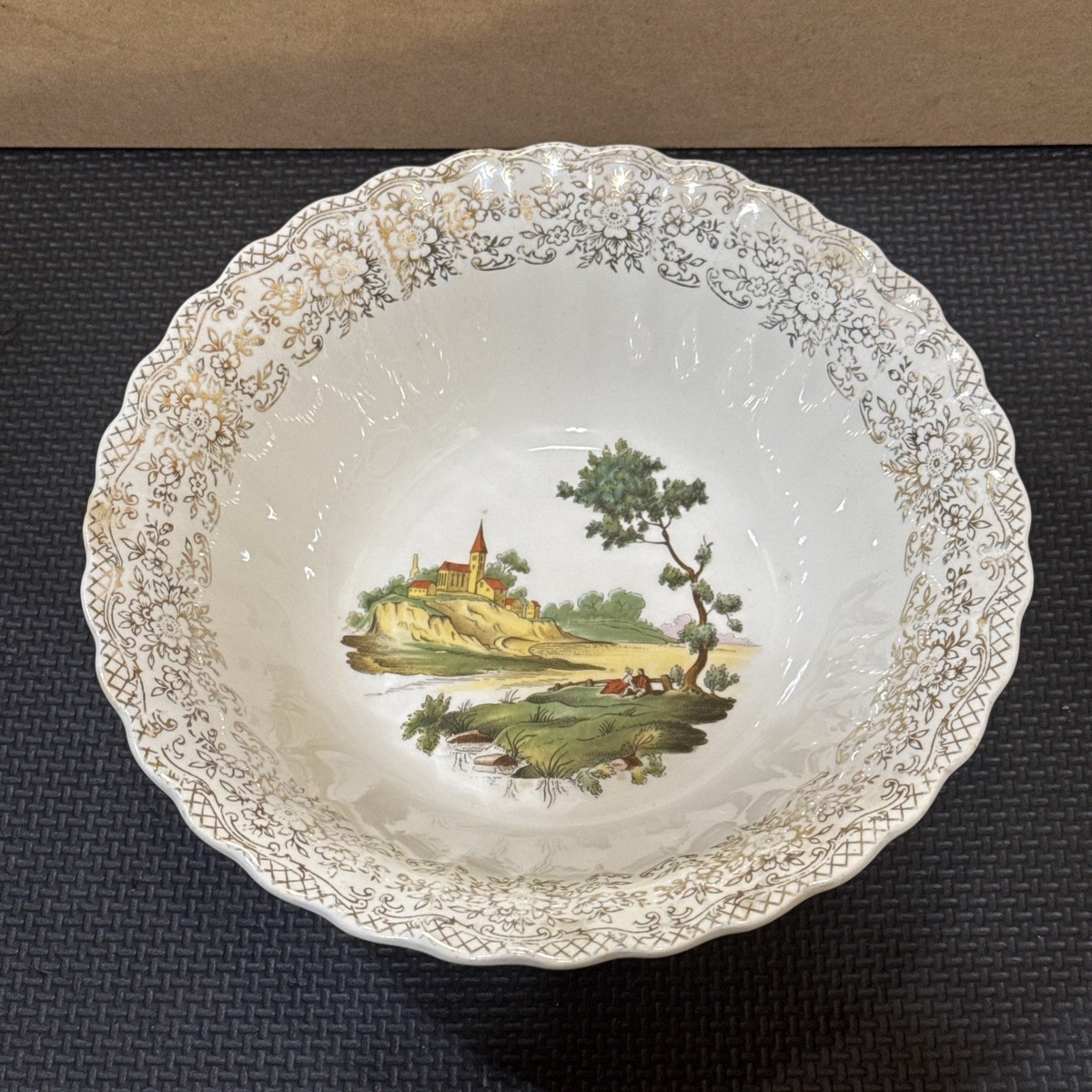 American Limoges Chateau France 8.75” Serving Bowl Warranted 22K
