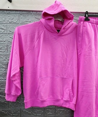 New GAP Vintage Soft Hoodie&Sweatpant Set Sugar Plum Neon Pink Sz