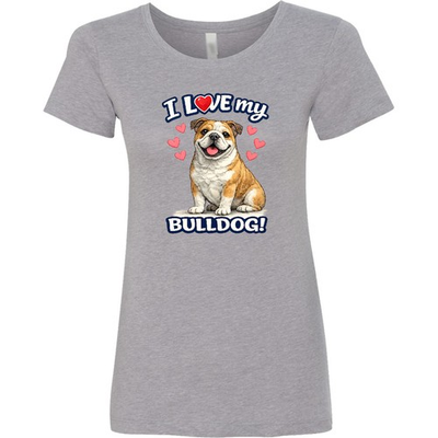 #ad #ad Inktastic English Bulldog Women#x27;s T Shirt Lover Owner Cute I My Clothing Apparel $14.99