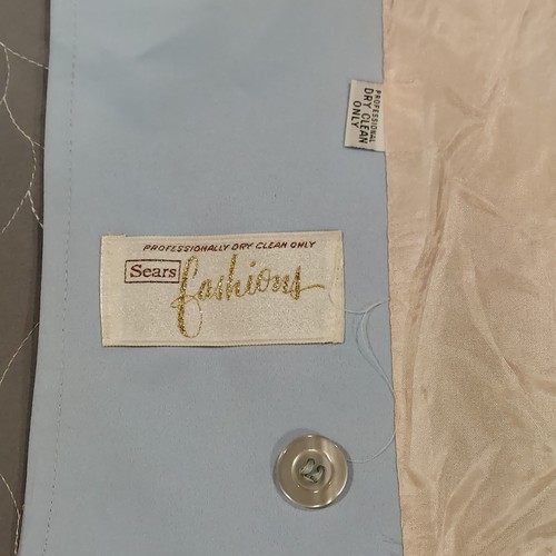 Vintage 1960er Sears Mode gefütterter EISBLAU Regenmantel Damen 181/2 NEU mit Etikett - Bild 9 von 23