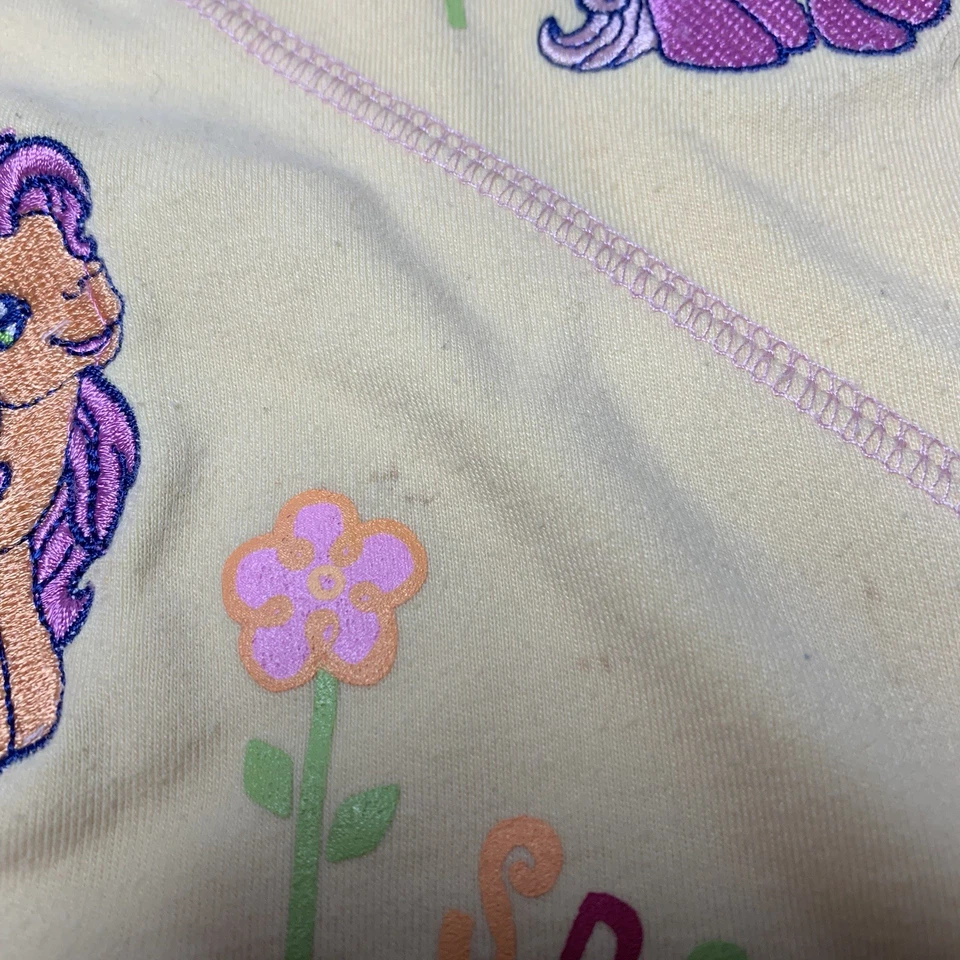 2004 Hasbro Embroidered Pink/Yellow My Little Pony Girls Tshirt Size 4 - Image 4 of 4