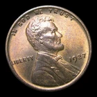 1927 Lincoln Cent Wheat Penny ---- Gem BU+ Condition Coin ---- #KK576