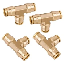 1/2" Tee Union DOT Air Fittings, Quick Push to Connect 1/2 Inch DOT Union Tee