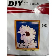 NWP DIY Counted Cross-Stitch Pink Flower Kit SZX49 Size is 36x46