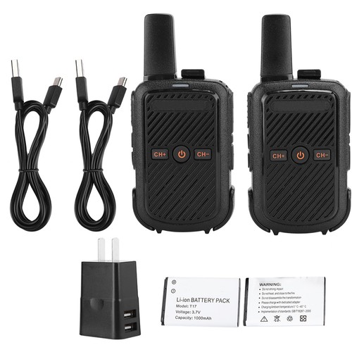 2Pcs T17 400‑470Mhz Mini Walkie Talkie Two Way Radio With Belt Buckle (Us 10 IDM - Zdjęcie 10 z 12