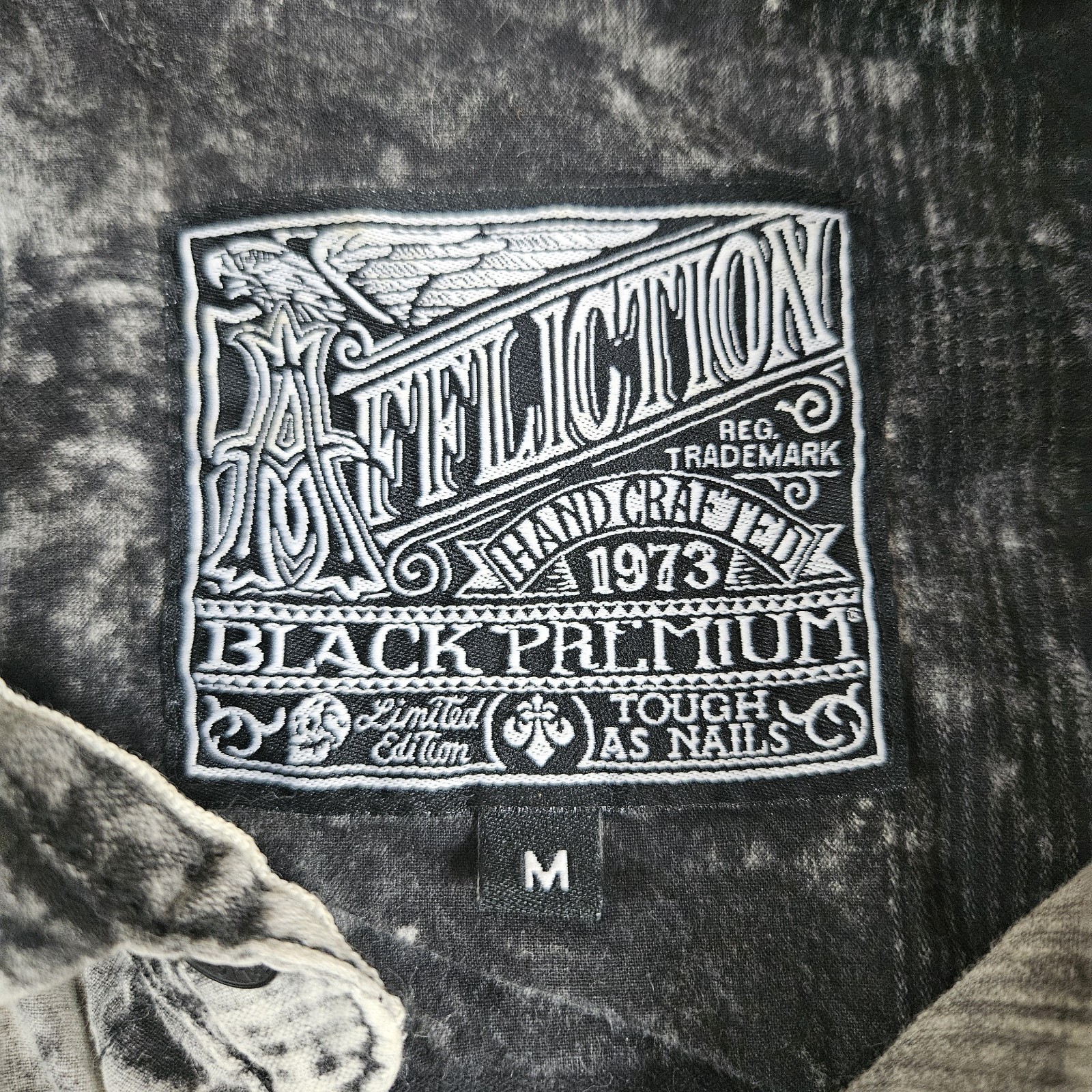 Affliction Button Down Black Premium Long Sleeve … - image 3