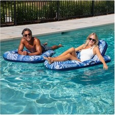 Aqua Luxury Pool Lounger, 2-pack, Extra Large with Recliner or Tanner position