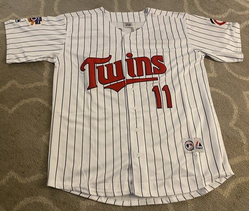 Maglia Chuck Knoblauch Adult L MLB Adult nuova baseball spedizione veloce gemelli Minnesota - Foto 2 di 3