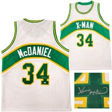 Seattle Supersonics Xavier McDaniel Autographed Signed White Jersey MCS Holo