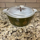 Vintage Pyrex Zodiac Casserole Dish w/ Lid 475-C 2.5 Qt Astrology Symbols Promo