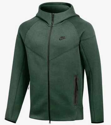 Nike Air Tech Fleece Windrunner Full-Zip Hoodie Gorge Green Men Sz S FQ1883-341