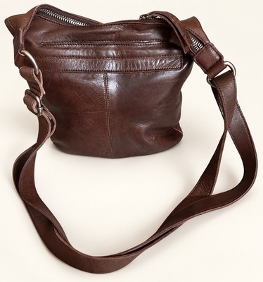 Latico NJ USA Brown Leather Crossbody Bag Organizer Messenger Shoulder Purse
