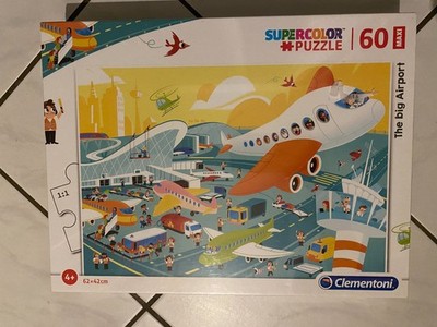 Clementoni The big Airport 60 Maxi Supercolor Puzzle Kinder 4+ 62x42cm Neu OVP
