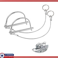 2pack Trailer Hitch Locking Pins Anti-lost Rope Ring 14x3.2 6.3mm X 80mm Fa