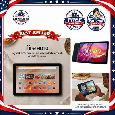 Amazon Fire HD 10 Tablet 10.1'' Full HD 32GB Black Wi-Fi Octa-Core