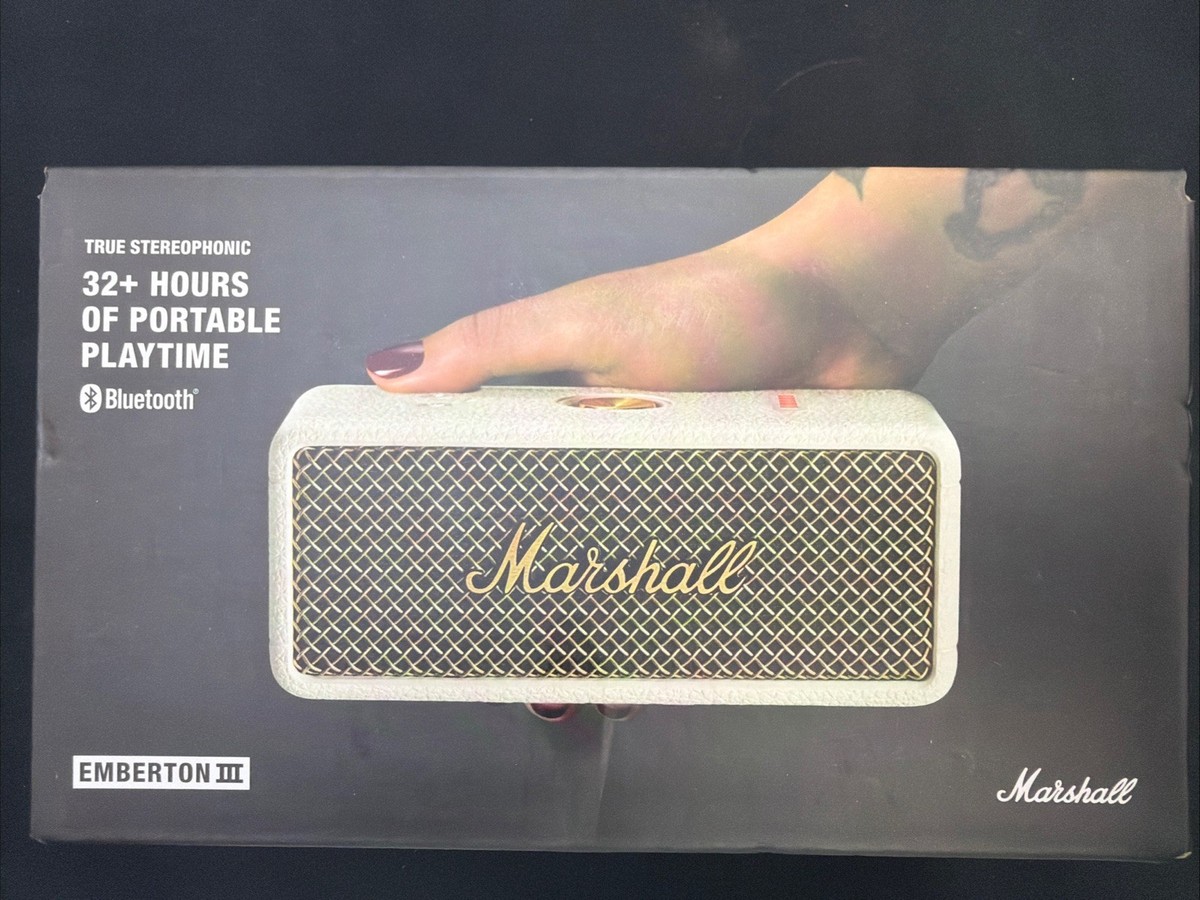 Marshall Emberton III Portable Wireless Speaker- Cream Sealed New