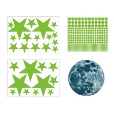437Pcs Luminous Glowing Moon/Star/Dot Sticker For Room Wall/Party Decoration a
