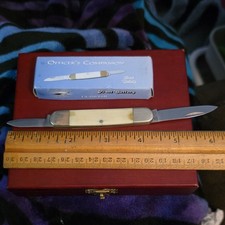 Frost Cutlery Scrimshander Officer's Companion Bone Handle Stainless Pocketknife