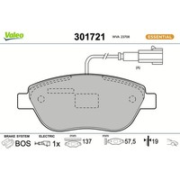 Valeo 301721 Bremsbelagsatz FüR Fiat Opel Abarth Lancia Bremse BremsbeläGe