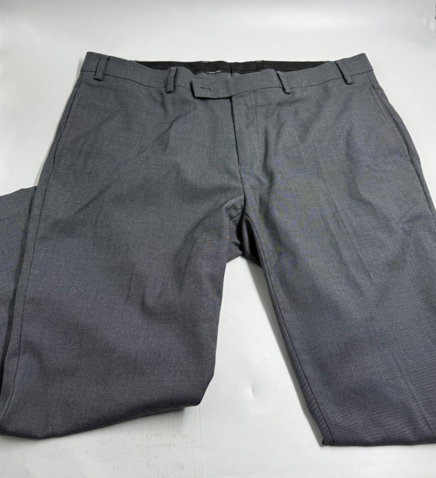 Calvin Klein Men's X Slim Fit Pants 38/29 Gray Stretch Straight Leg Dresswear thumbnail 2