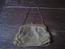 Elegant Art Nouveau Evening Bag Chain Bag Gold Double Bag Chain Mesh