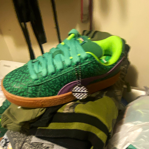 PUMA x Teenage Mutant Ninja Turtles Green/Purple Low Top Lace-Up Mesh Sneaker