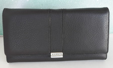 Vtg. Liz Claiborne Wallet Pebble Leather Brown Tri Fold Clutch Cash/Card NEW