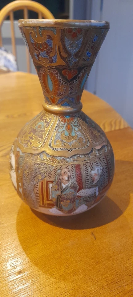 Vaso Satsums Excelente Detalhado Era Meiji 16cm - Imagem 3 de 4