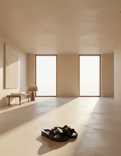 Palm Angels Pool Slides Navy Blue with White Size 30/13C