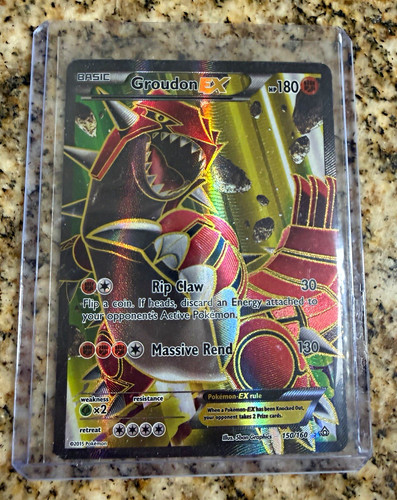 Pokemon Groudon EX 150/160 XY Primal Clash Full Art Holo UR Card NM/LP