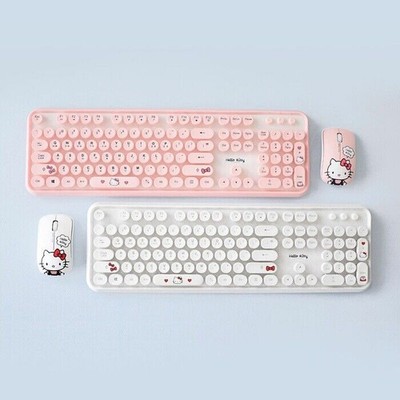 [Hello Kitty] Hello Kitty Geräuschloses kabelloses Tastatur-Maus-Set