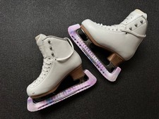 Jackson EVO Youth Girls Ice Figure Skates White Size 2 W