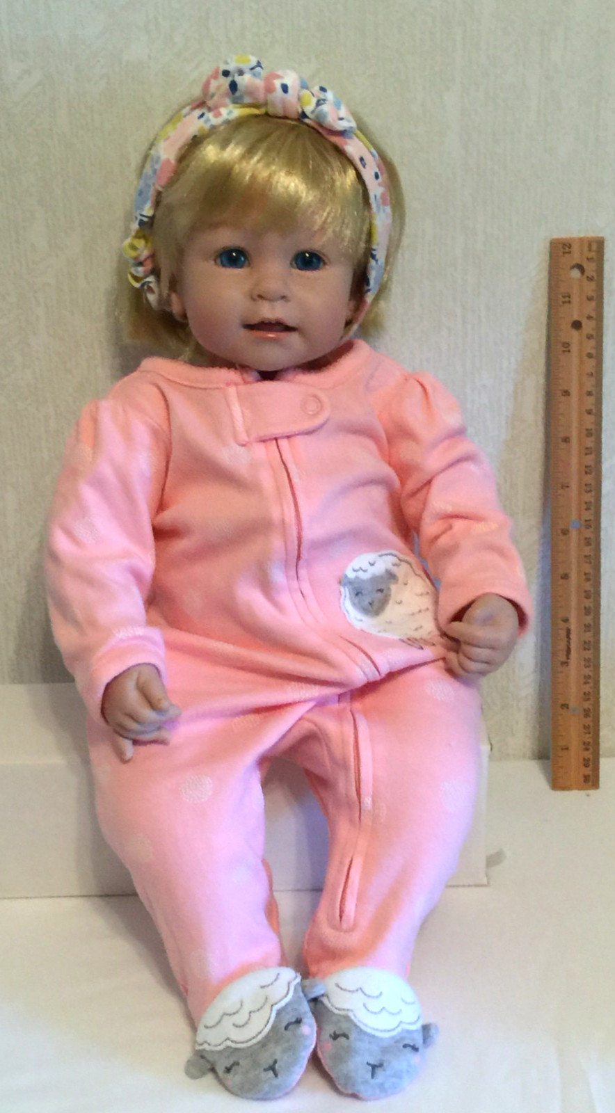 18" ADORA Vinyl Baby Girl w/Cloth Body - Played with Condition     (Y38)