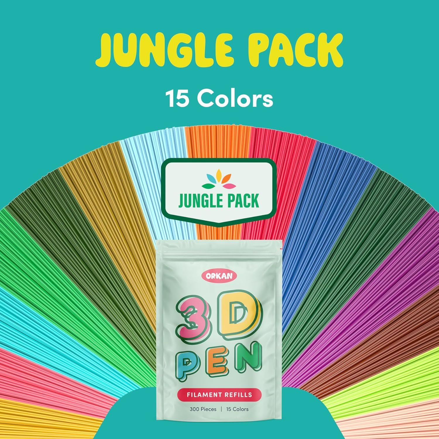 300 X  3D Pen Filament Refills | Only Compatible with the 3Doodler Start+ | 15 J