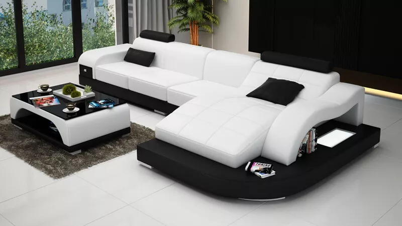 L shaped couch white deals