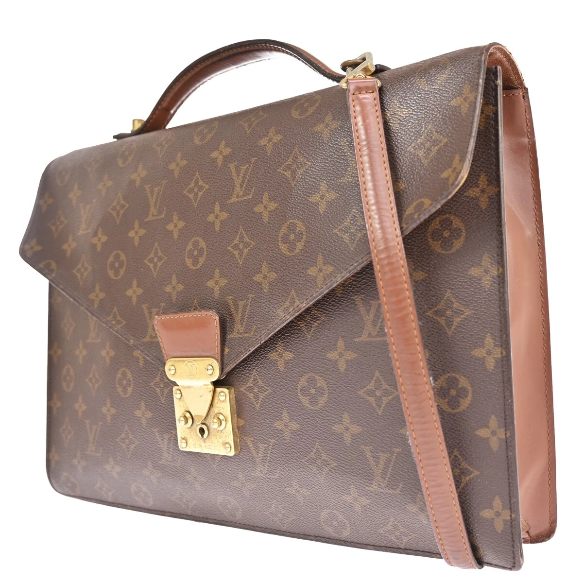 LOUIS VUITTON Monogram Porte Documents Bandouliere Briefcase