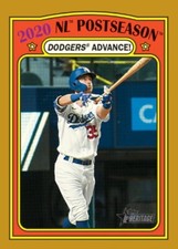 CODY BELLINGER 2021 Topps Heritage PLAYOFF HIGHLIGHTS JUMBO SP GOLD 5x7 #/10