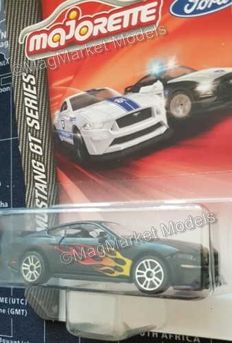 MAJORETTE · FORD MUSTANG GT SERIES · BLACK/FLAMES · BRAND NEW IN SEALED PACK - Picture 2 of 3