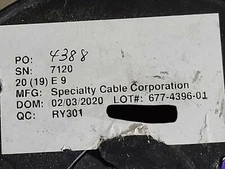 Specialty Cable Corp. #20awg SPC PTFE Hook Up Wire M16878/4-20-9 E White /100ft