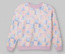 NEW Wild Fable Women's Check Oversized Pullover Sweatshirt Size 2XL