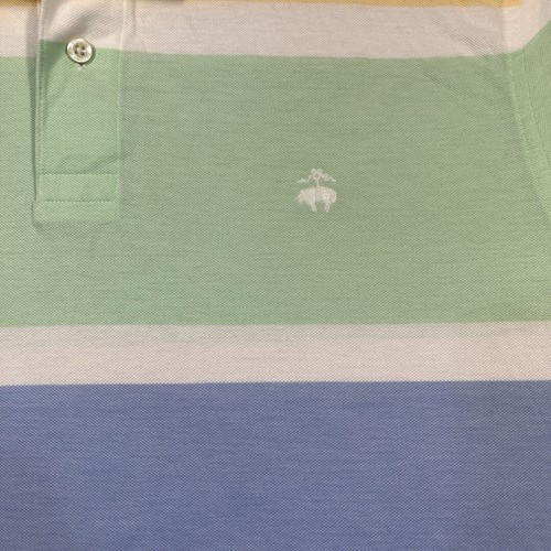 Brooks Brothers Supima Cotton Pique Original Fit Polo Shirt L Pastel Striped EUC - Picture 3 of 7