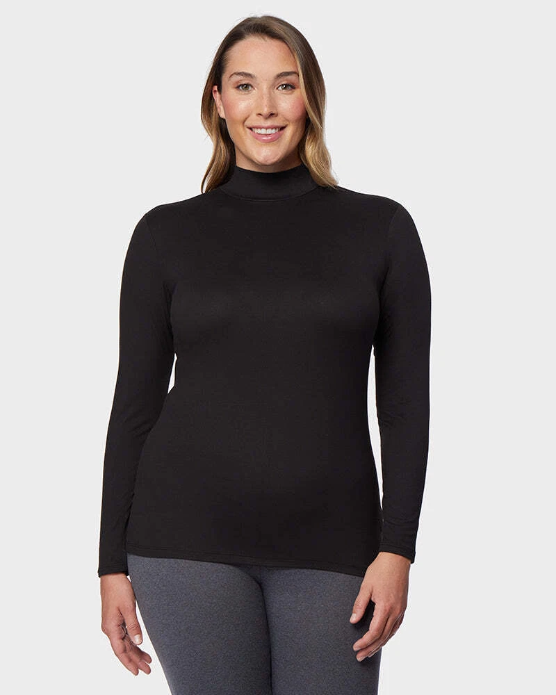 32 DEGREES Women s Cozy Heat Mock Neck Long Sleeve Top Shirt