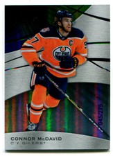 2019-20 UD SP Game Used Connor McDavid #100 Edmonton Oilers 045/275 Rainbow