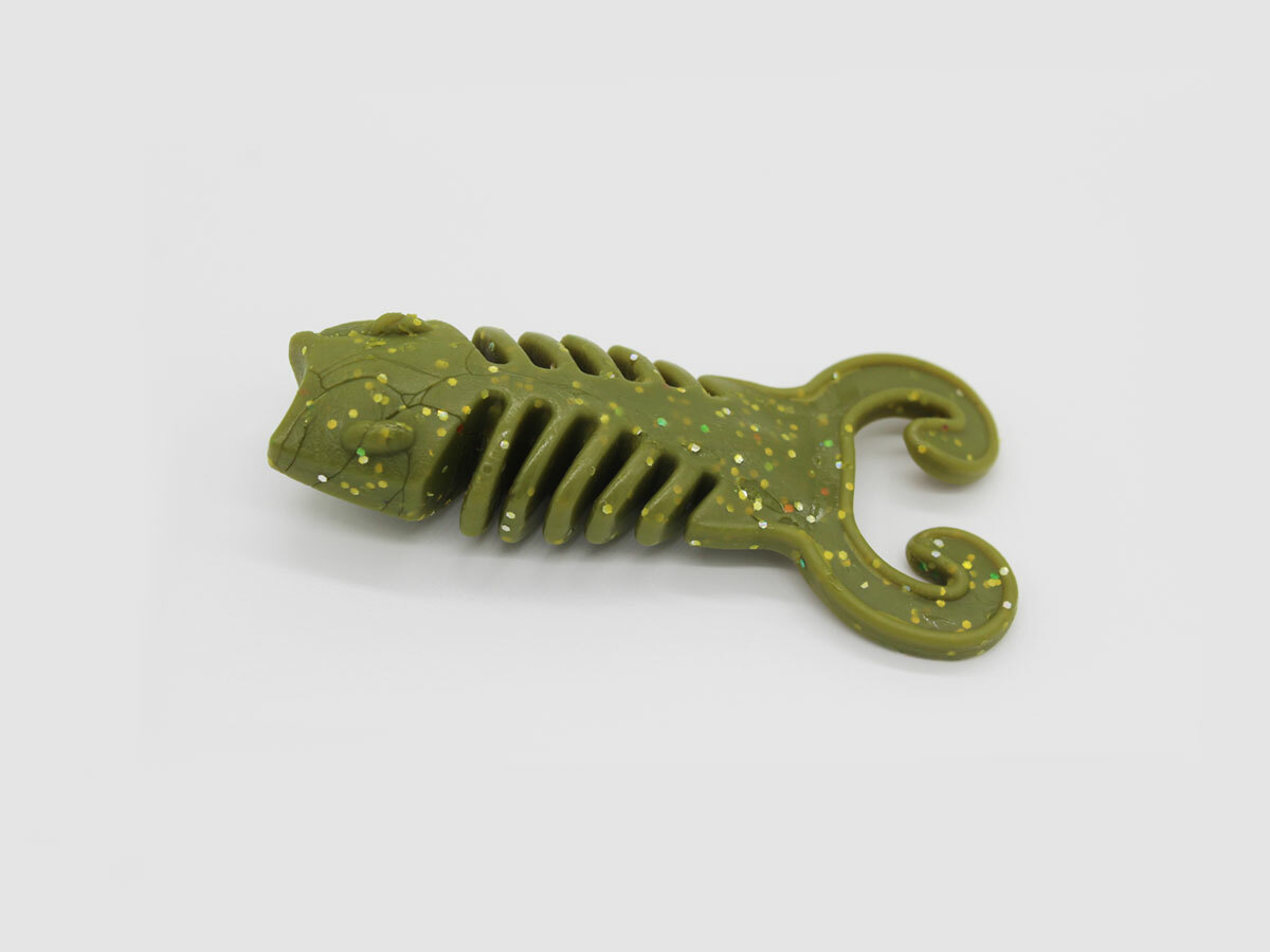 Bite Em Solar Lures Floating Ribbed Frog Rubber Bait Jig Trailer Drop