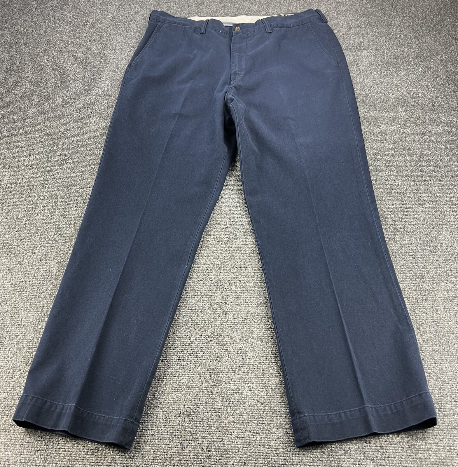 Polo Ralph Lauren Pants Mens 36x30 Navy Blue Classic Chino Casual Preppy