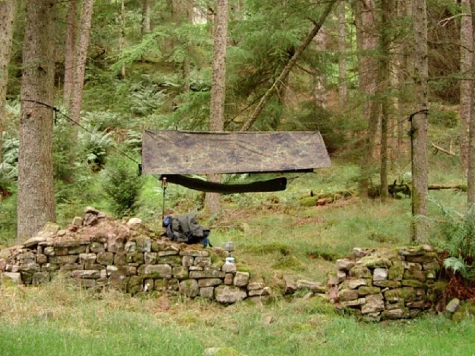 TacGear Bundeswehr Camouflage Tarp Flecktarn Biwak Mehrzweckplane Tarnplane camo - Bild 4 von 4