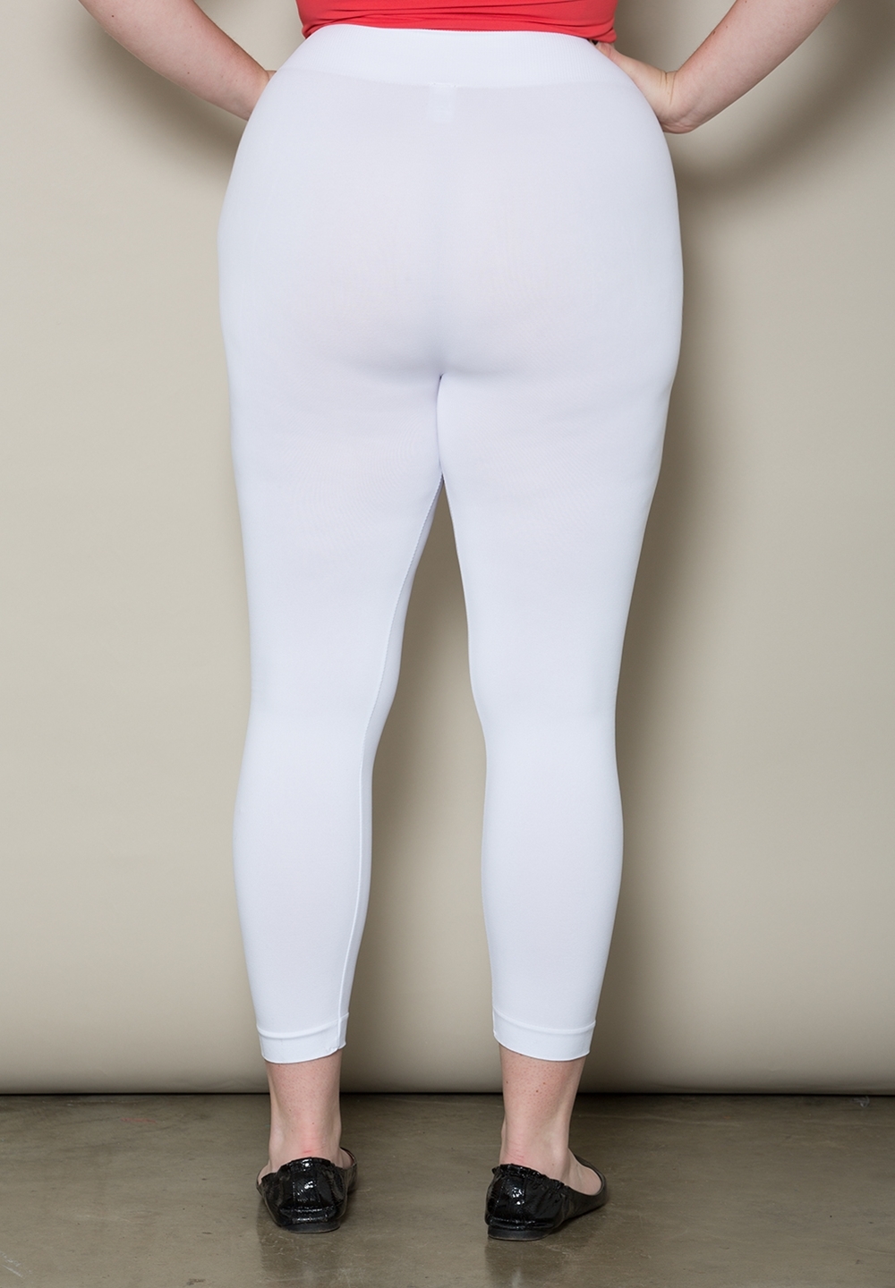 Plus Size Leggings Fits 1X-4X Nylon Spandex SWAK White or Gray Seamless NEW  | eBay